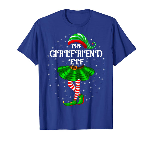 Girlfriend Elf Christmas Family Matching Xmas Couples Girl T-Shirt