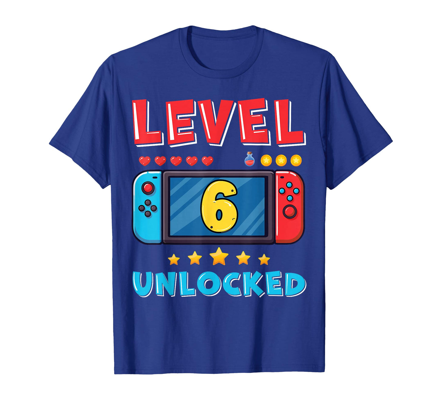 6 Year Old Bday Decorations Son Gamer Boy 6yr 6th Birthday T-Shirt