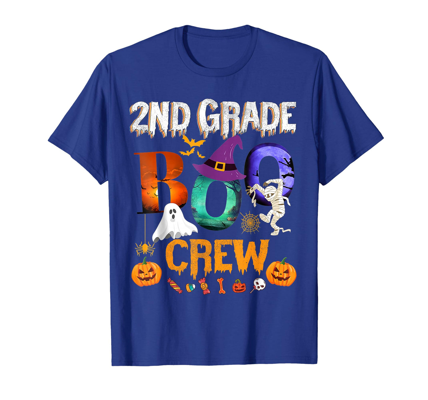 2nd Grade Boo Crew Teacher Student Funny Halloween Costume T-Shirt
