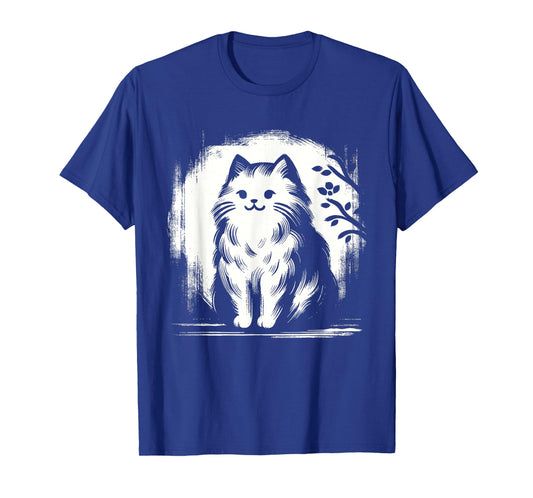 Kawaii Cat Anime Japanese Retro Men Women Kids Funny Cat T-Shirt