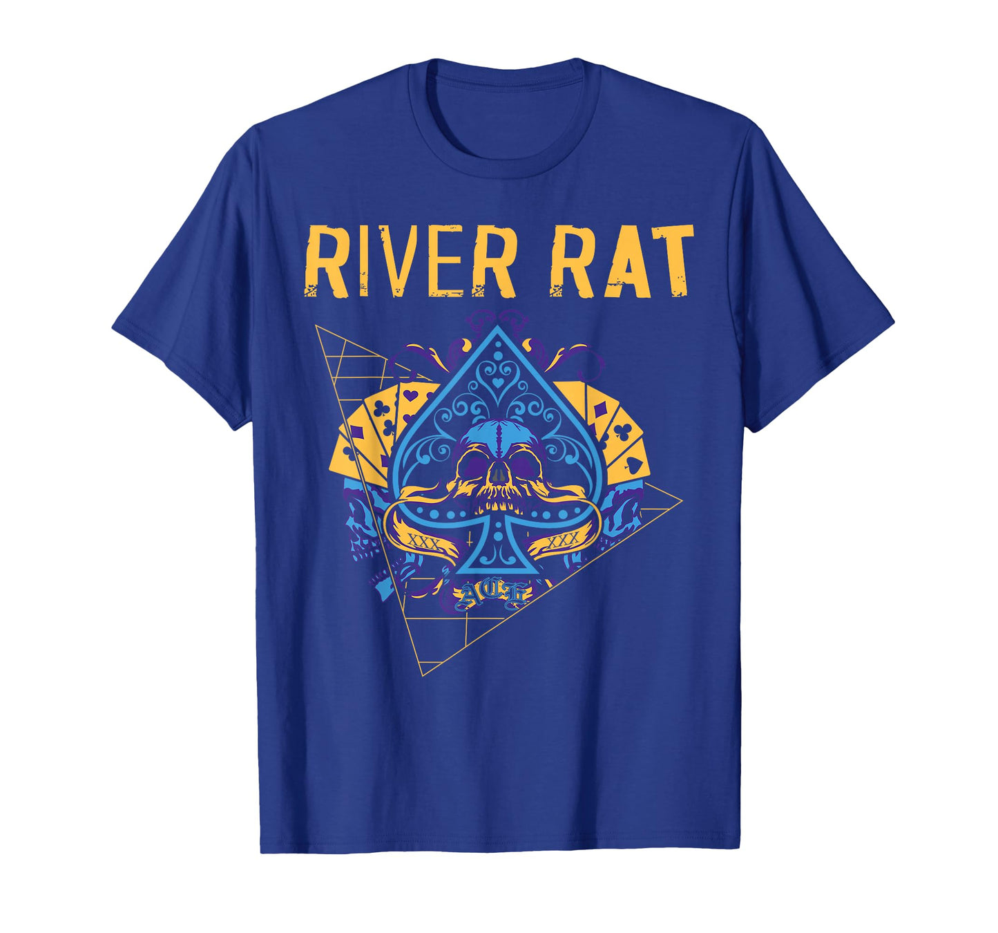 Poker Cards Vintage Spade River Rat T-Shirt