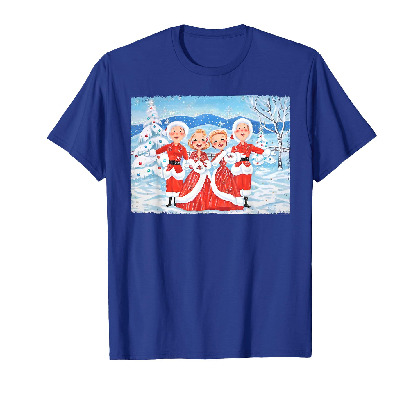 Sisters White Xmas Merry Christmas Xmas Snow Family Holiday T-Shirt