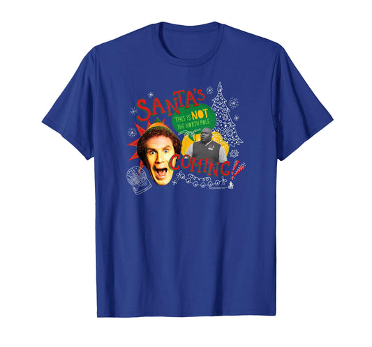 Elf Santa's Coming Buddy Collage Funny Christmas T-Shirt