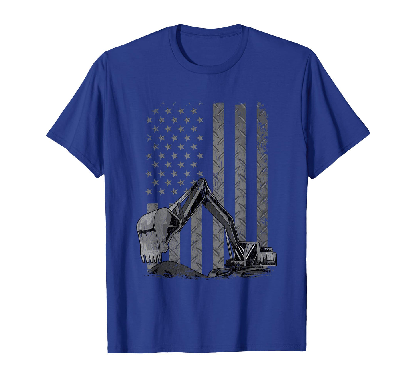 Patriotic Construction Worker Excavator Operator Digger Cool T-Shirt
