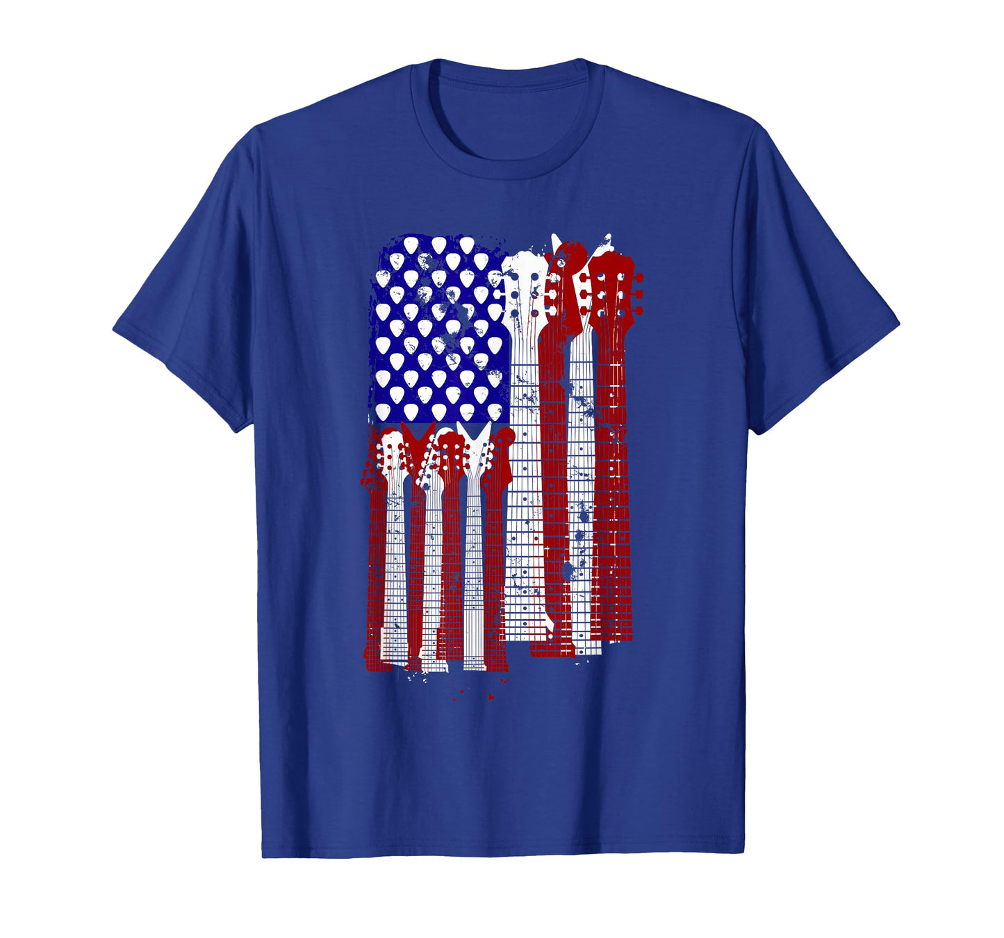 Guitar Plectrum | American Flag Band Gift T-Shirt