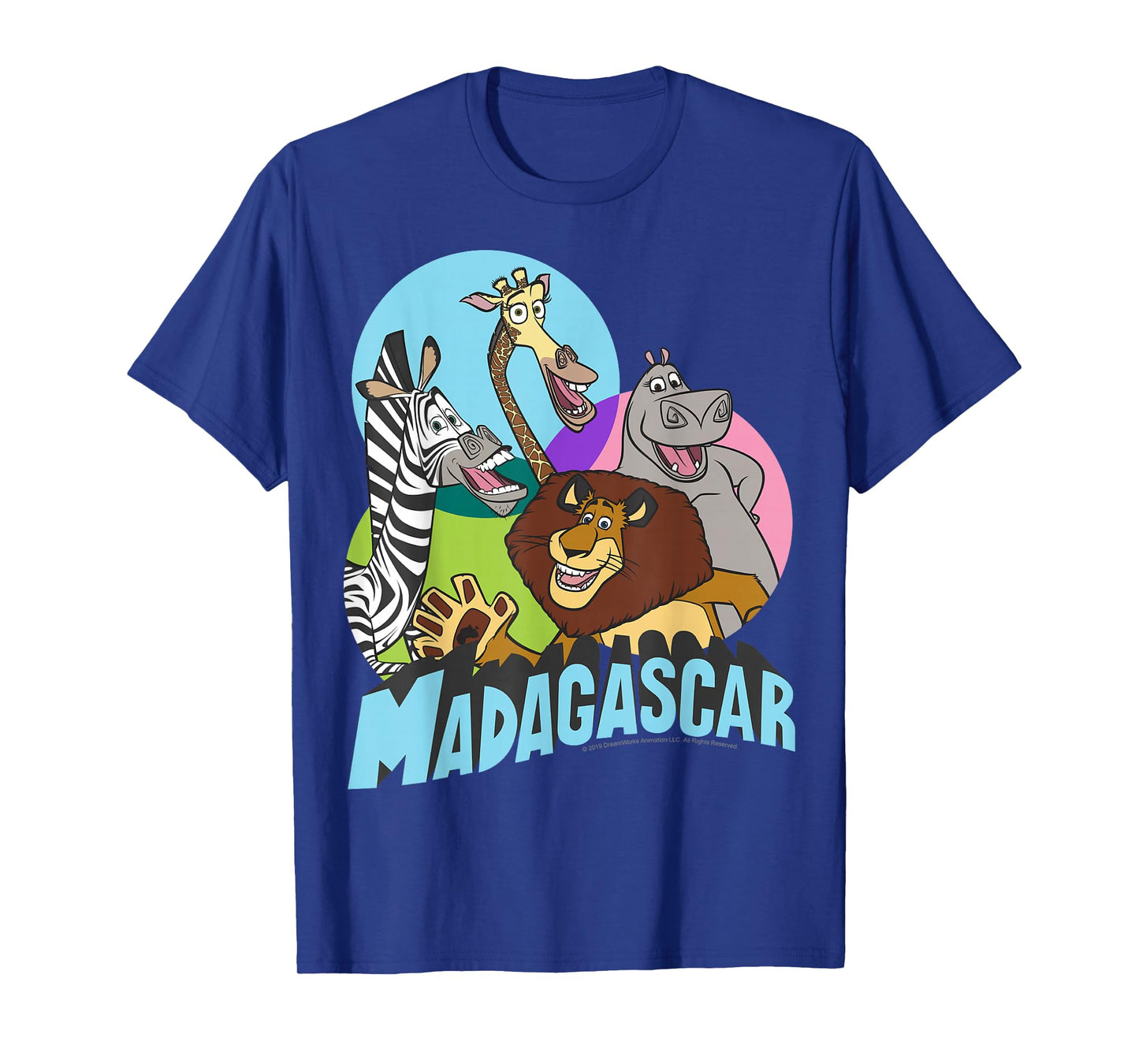 Madagascar Cartoon Group Shot Pop Color Poster T-Shirt