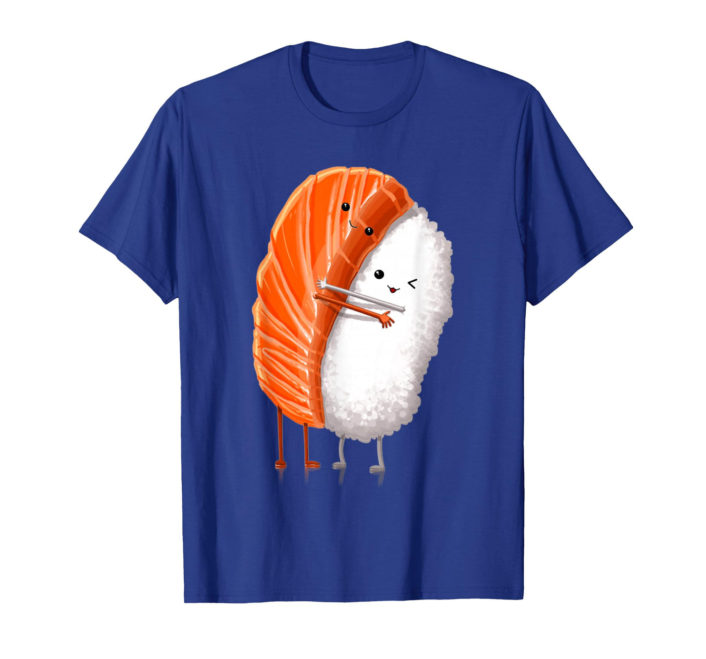 Funny Sushi Hugging Salmon Cute Japanese Sushi Kawaii Food T-Shirt