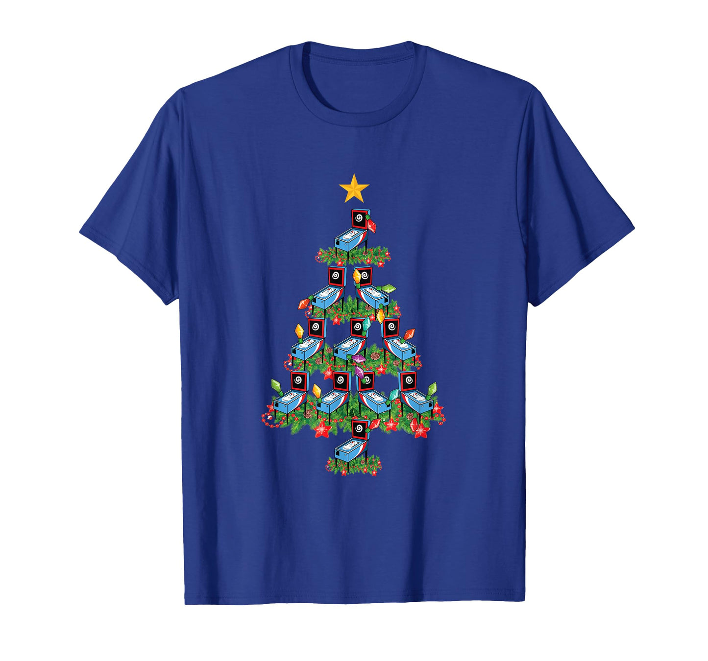 Pinball Machine Retro Arcade Game Gamer Pinball Christmas T-Shirt