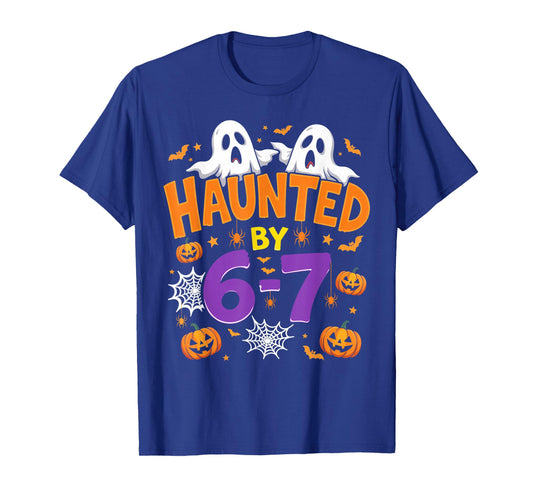 Haunted by 67 Funny Six Seven Meme Pumpkin Ghost Halloween T-Shirt
