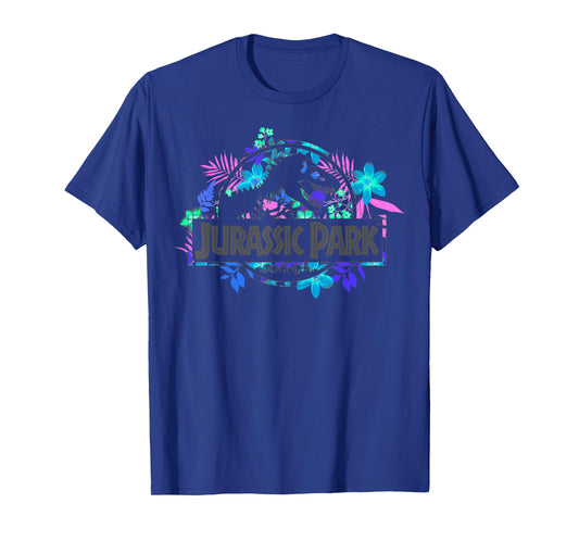 Jurassic Park Tropical Floral Logo Graphic T-Shirt T-Shirt