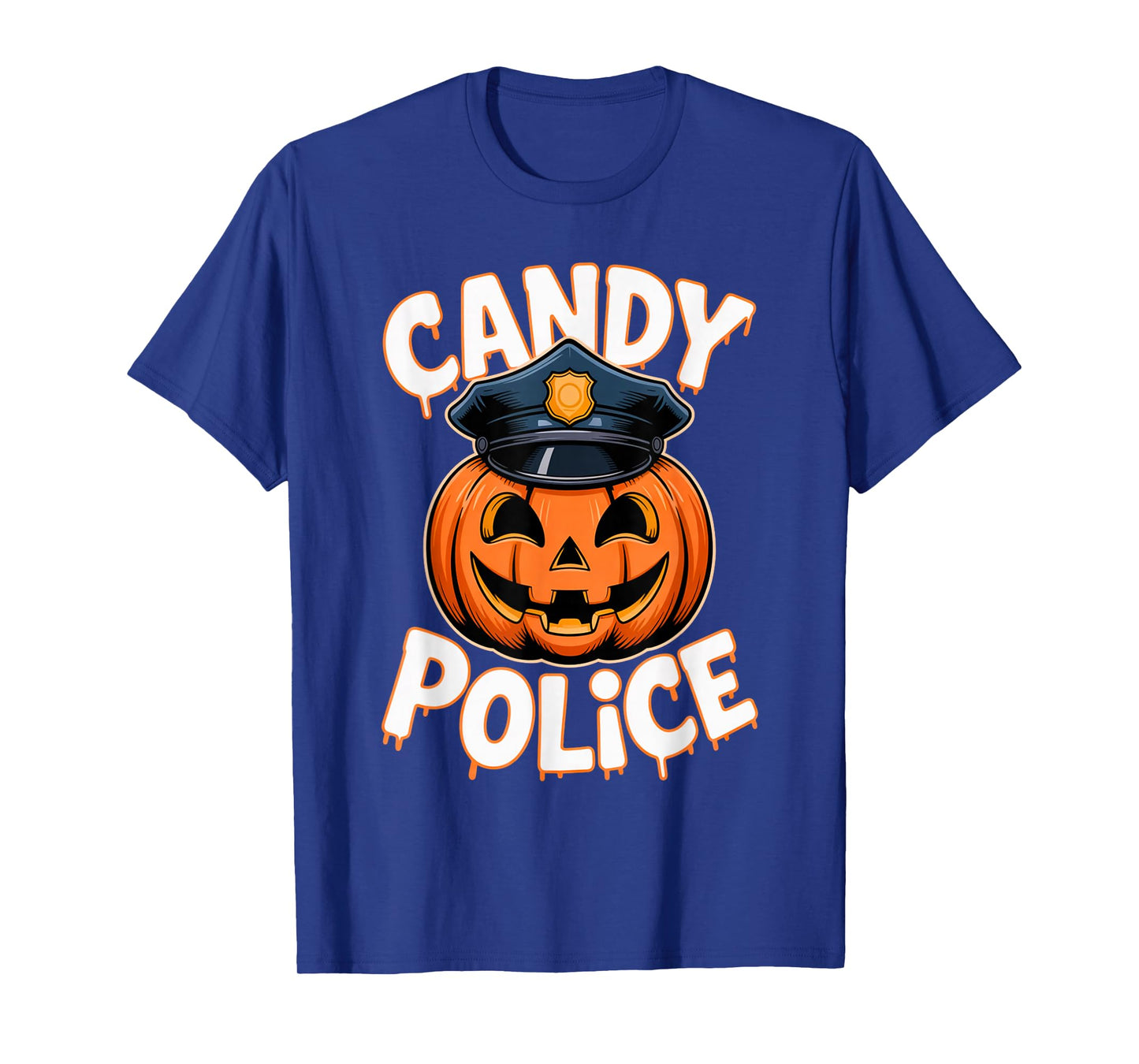 Candy Police Funny Halloween Pumpkin Jack o Lantern T-Shirt