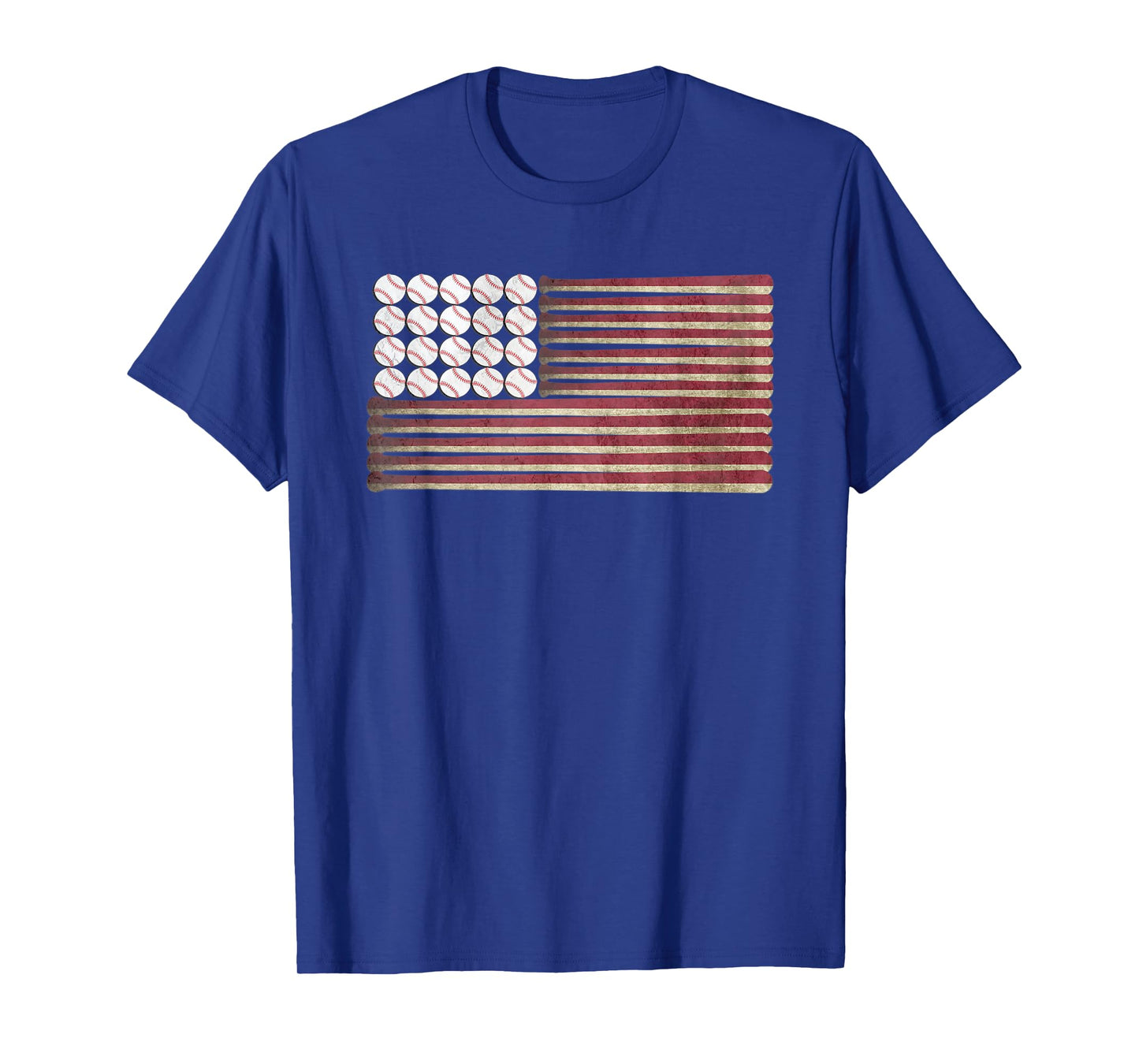 Baseball Design Sports Matching USA Flag America T-Shirt