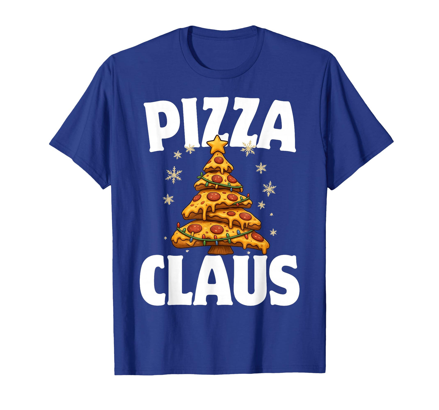 Pizza Christmas Tree Cheesy Holiday Food Pun Ugly Sweater T-Shirt