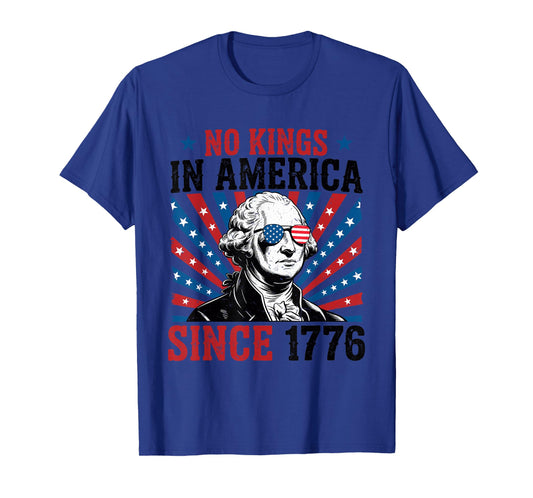 George Washington Protest Sign Democracy No Kings In America T-Shirt