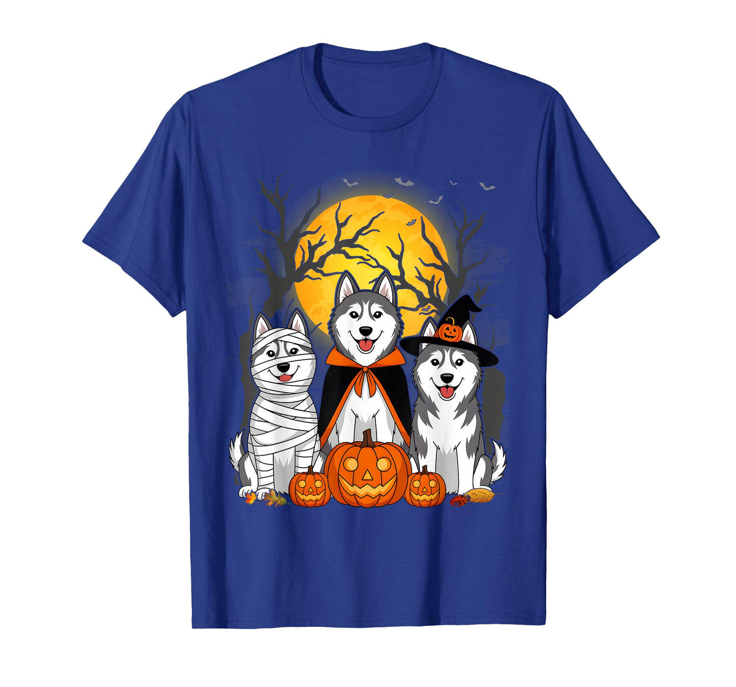 Funny Husky Ghost Dogs Halloween Husky Dog Mom Husky Lover T-Shirt