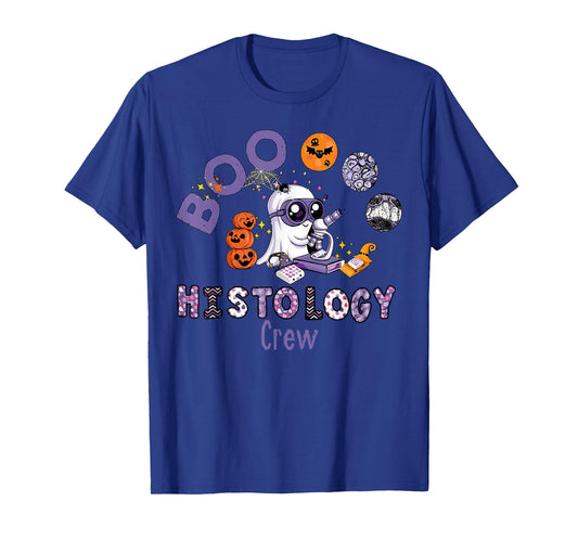 Boo Ghost Histology Crew Halloween Spooky Pathologist T-Shirt