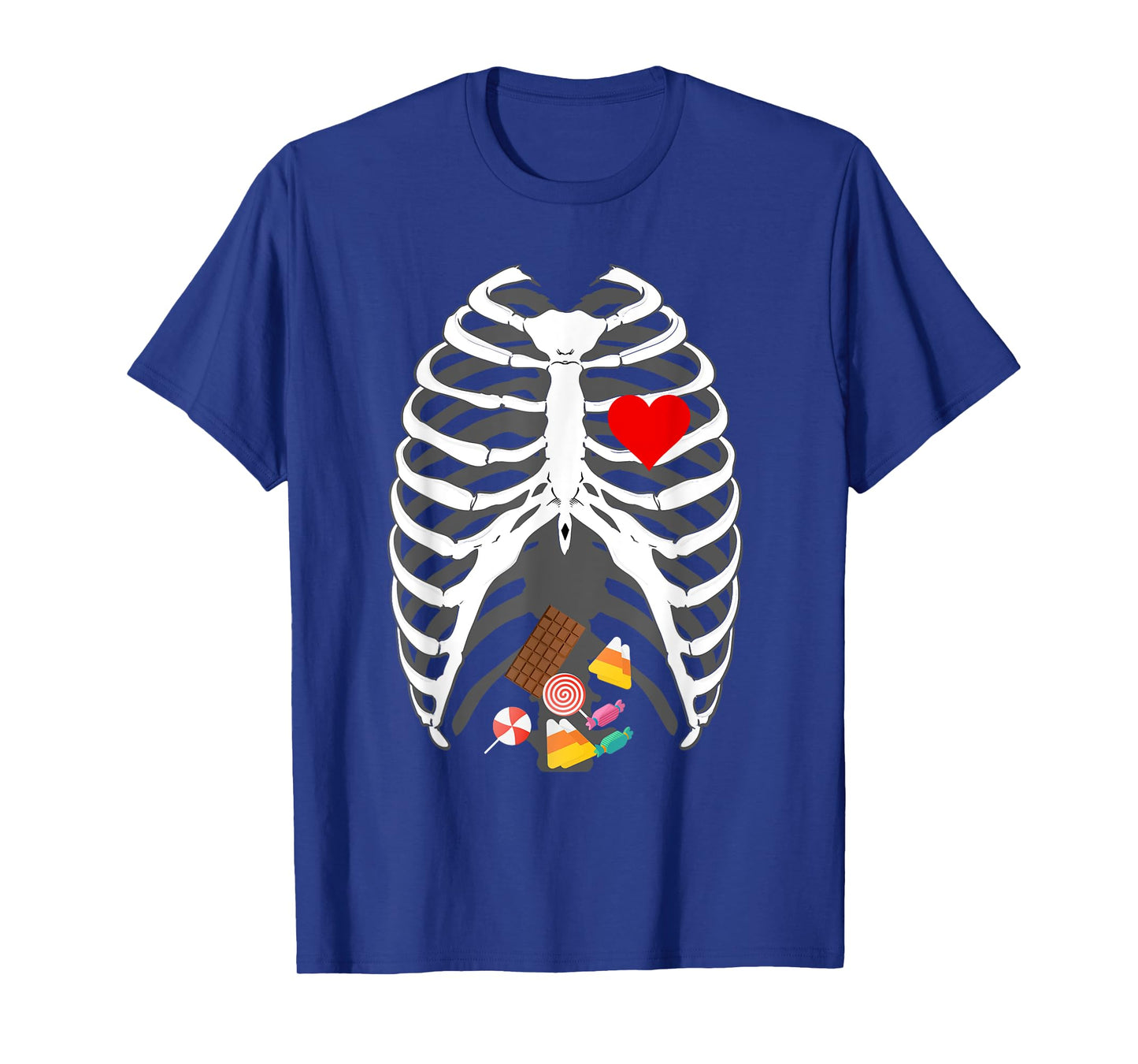 Halloween skeleton X-Ray Candy Belly funny Halloween costume T-Shirt