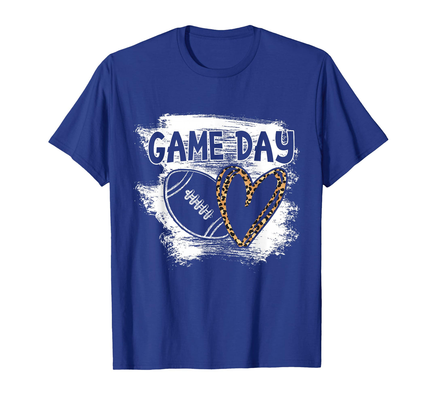 Football Game Day Womens Leopard Cheetah Game Day Football T-Shirt