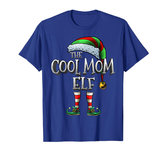 The Cool Mom Elf Shirt Matching Family Christmas Elf Mommy T-Shirt