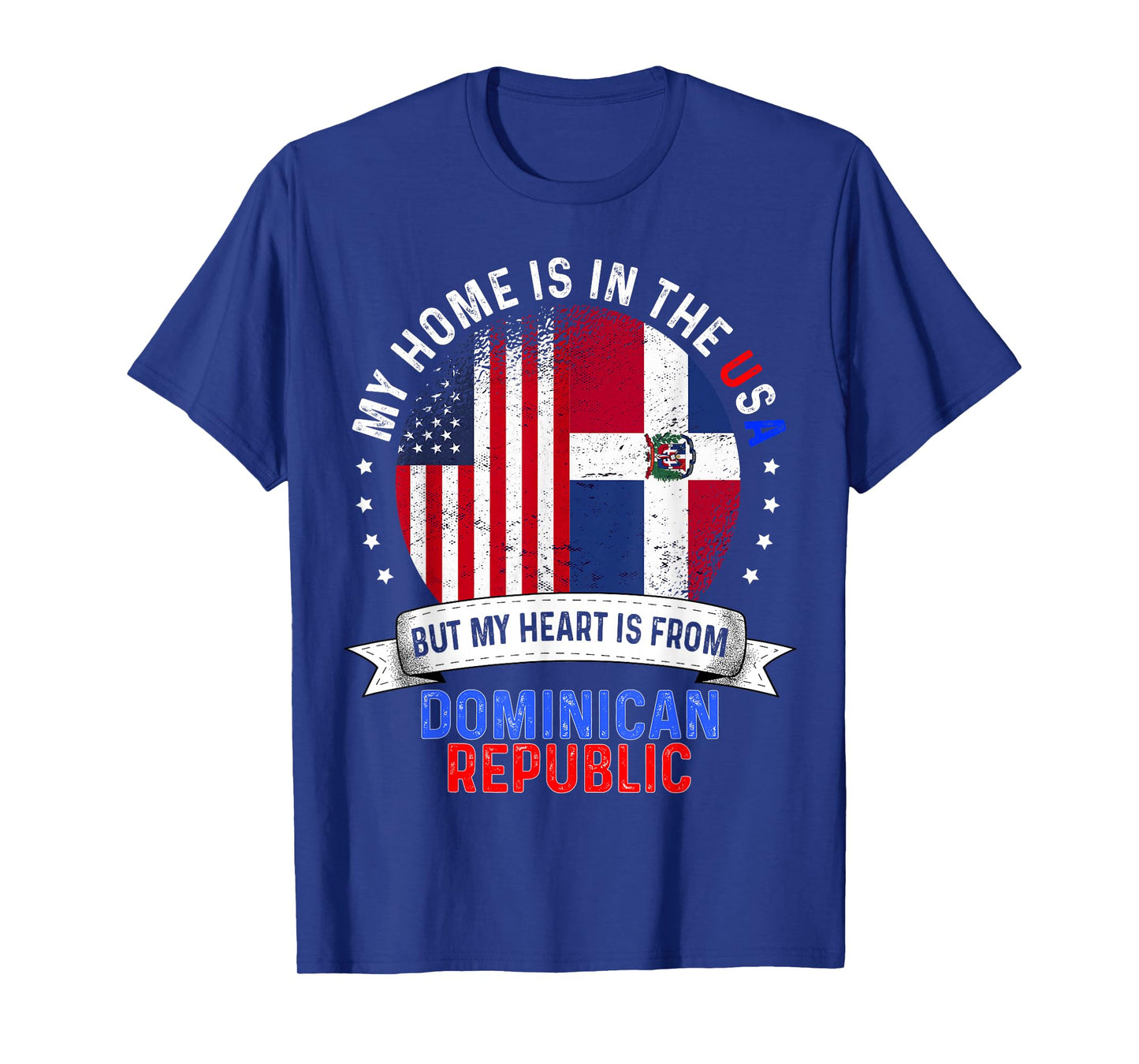 American Patriot Heart is from Dominican Republic Flag T-Shirt