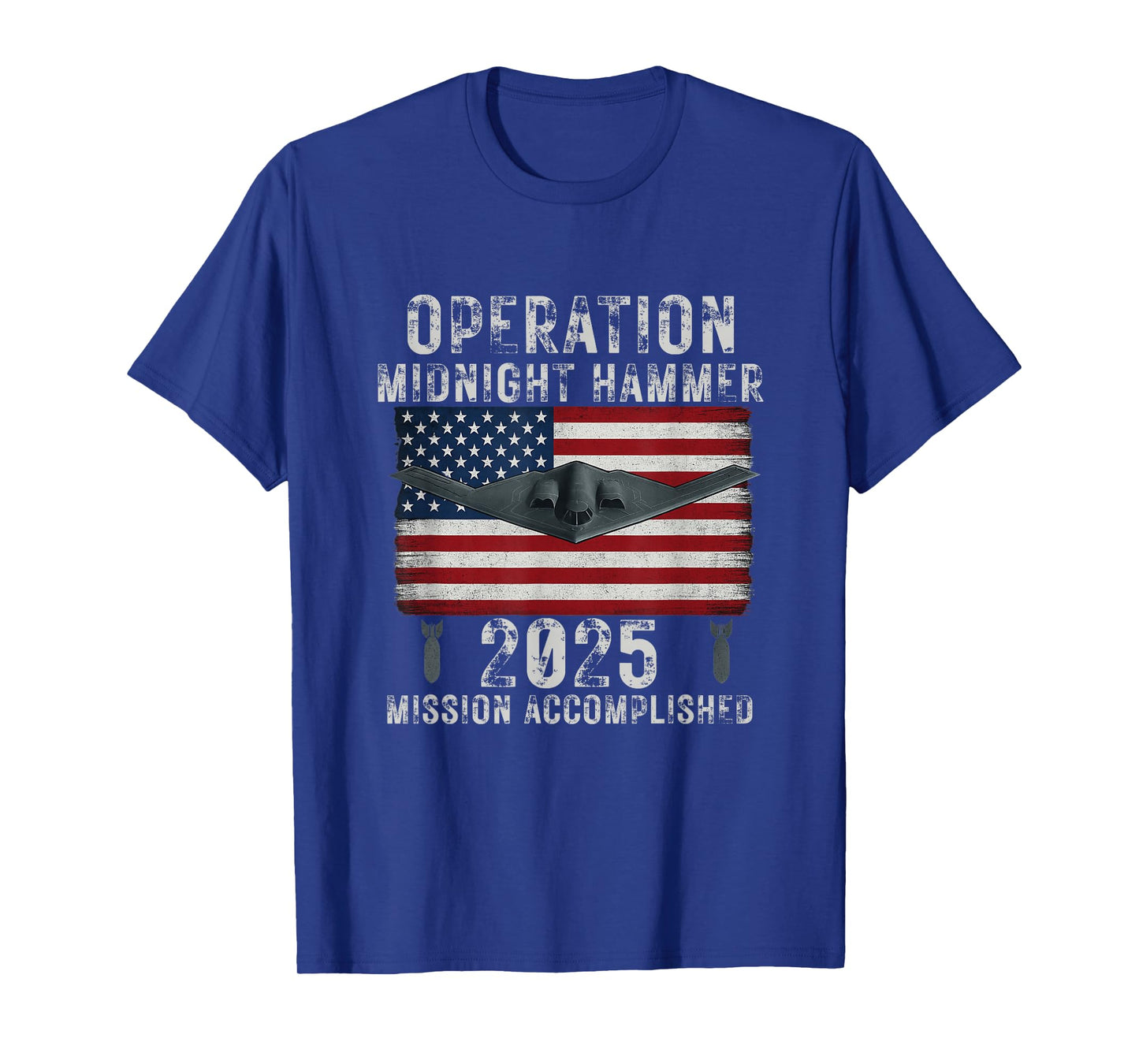 USA Flag Operation Midnight Hammer B-2 Stealth Bomber Jet T-Shirt