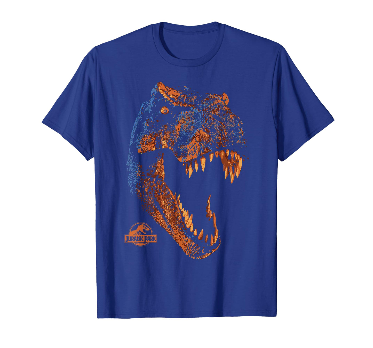 Jurassic Park T-Rex Orange Head Roaring T-Shirt Small
