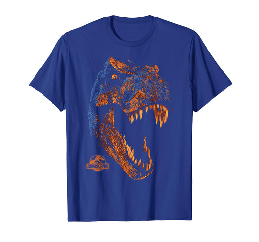 Jurassic Park T-Rex Orange Head Roaring T-Shirt Small