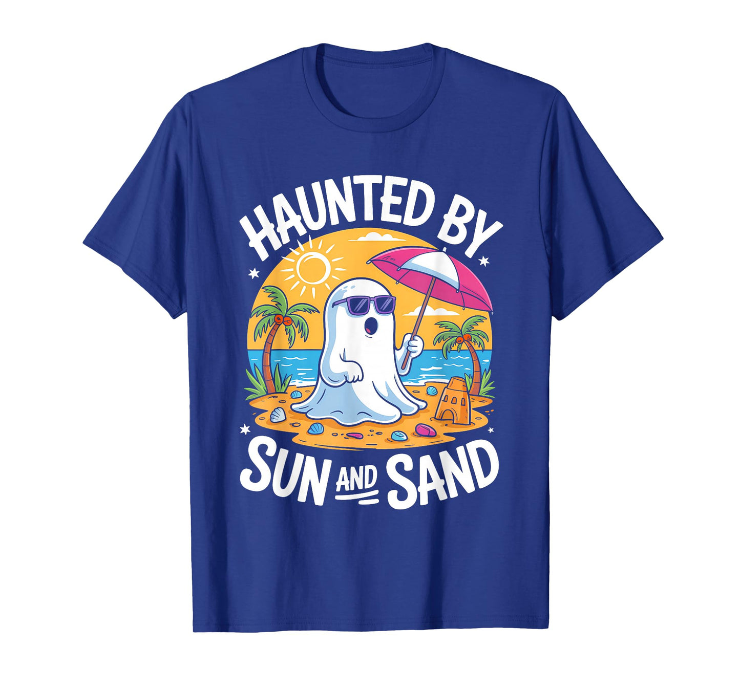 Cute Summerween Ghost Funny Beach Halloween T-Shirt