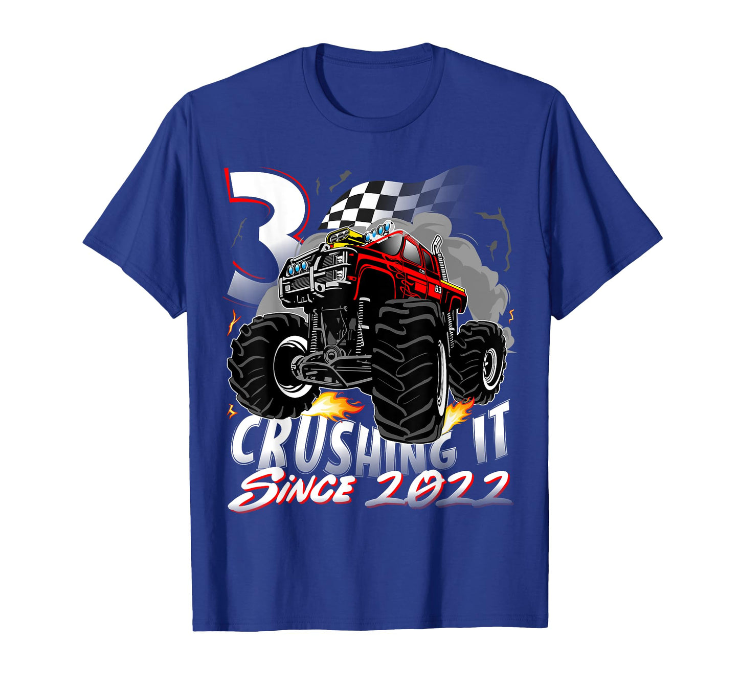 Birthday Monster Truck 3 year Old Boys 3rd Party Born 2022 T-Shirt