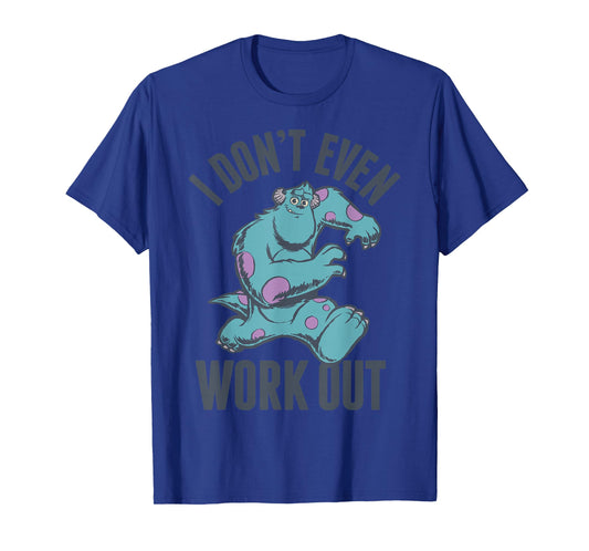 Disney Pixar Monsters, Inc Sulley I Don't Even Work Out Logo T-Shirt