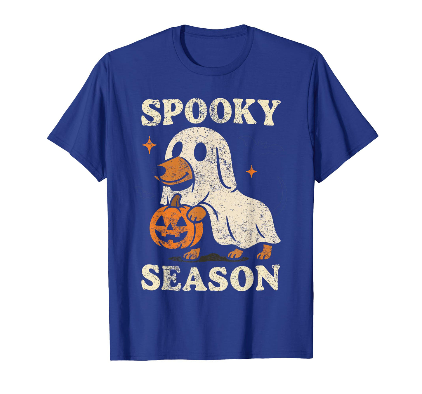 Holiday Dachshund Ghost Halloween Spooky Season Weenie Dog T-Shirt