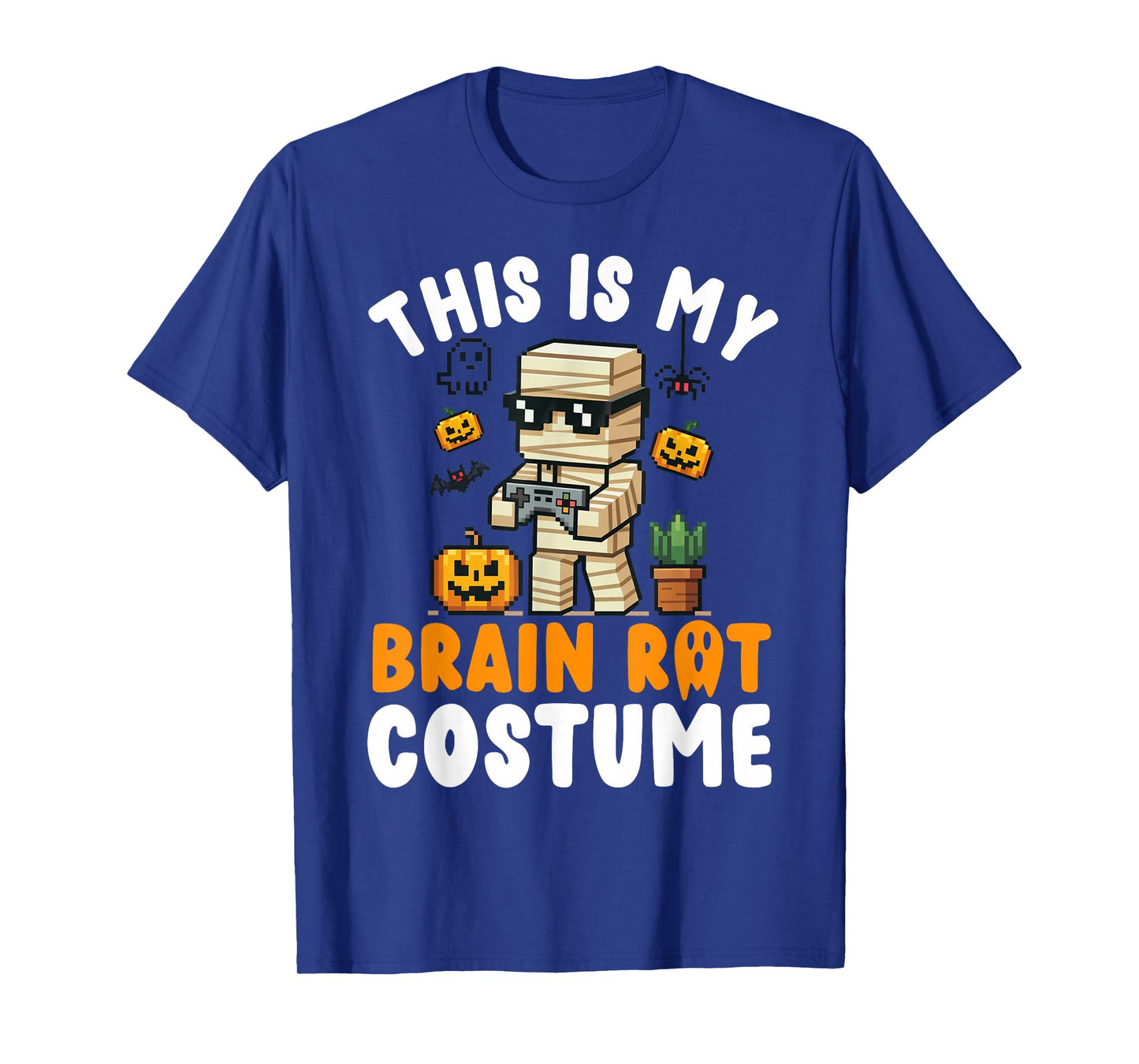 Brain Rot Halloween Costumes Kids Teen Boys Brainrot Gamer T-Shirt