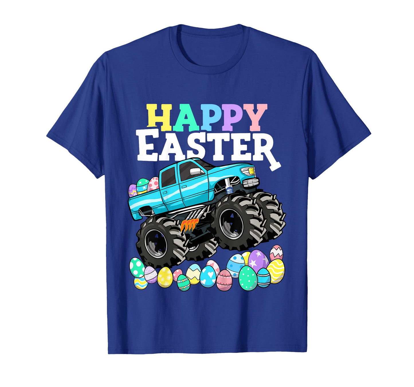 Boys Happy Easter Monster Truck Easter Eggs Toddler T-Shirt