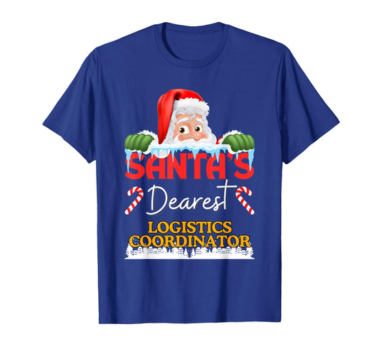 Logistics Coordinator Christmas Job Profession Santa Claus T-Shirt