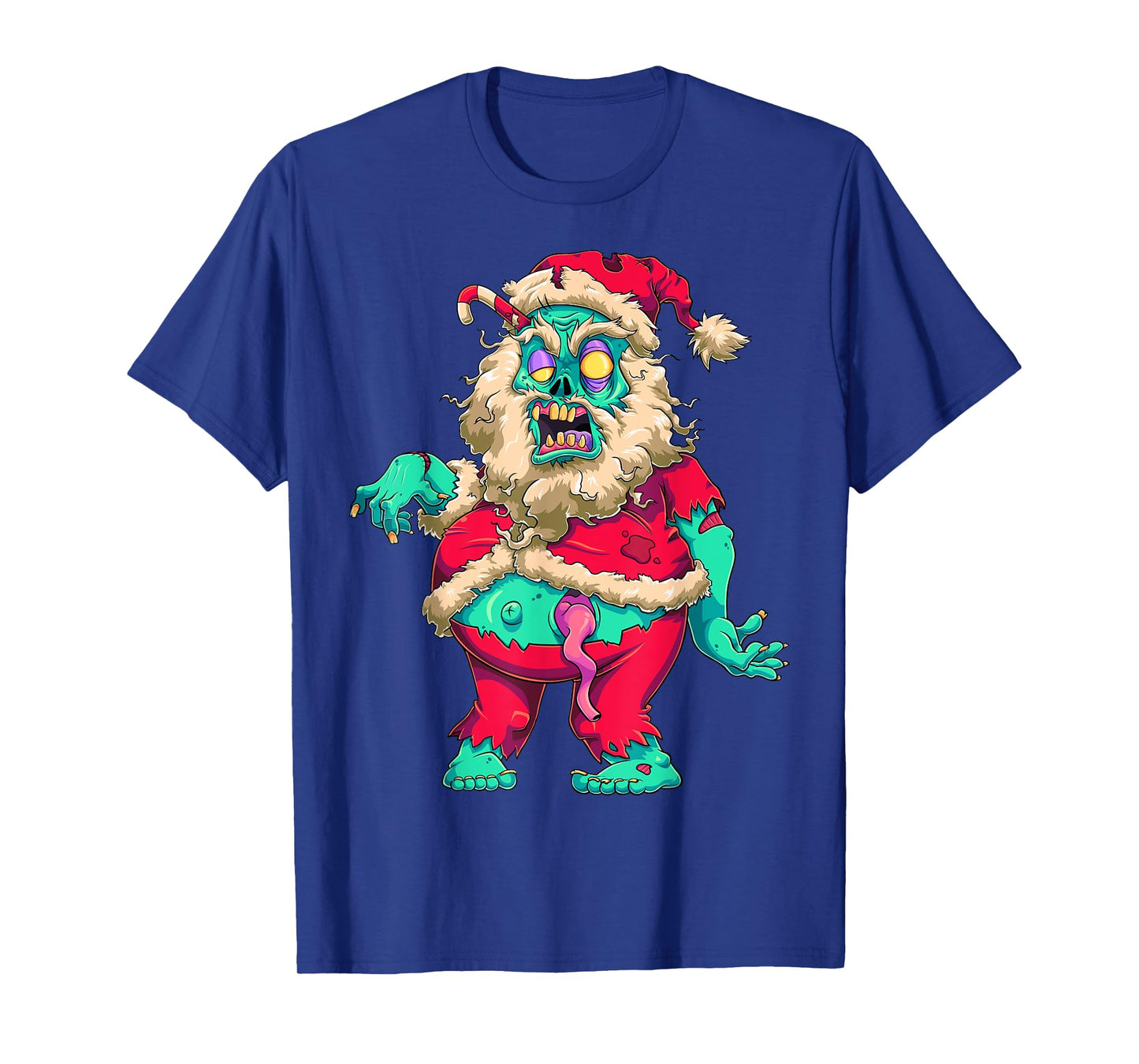 Scary Zombie Santa Claus Merry Creepy Christmas Krampus Kids T-Shirt
