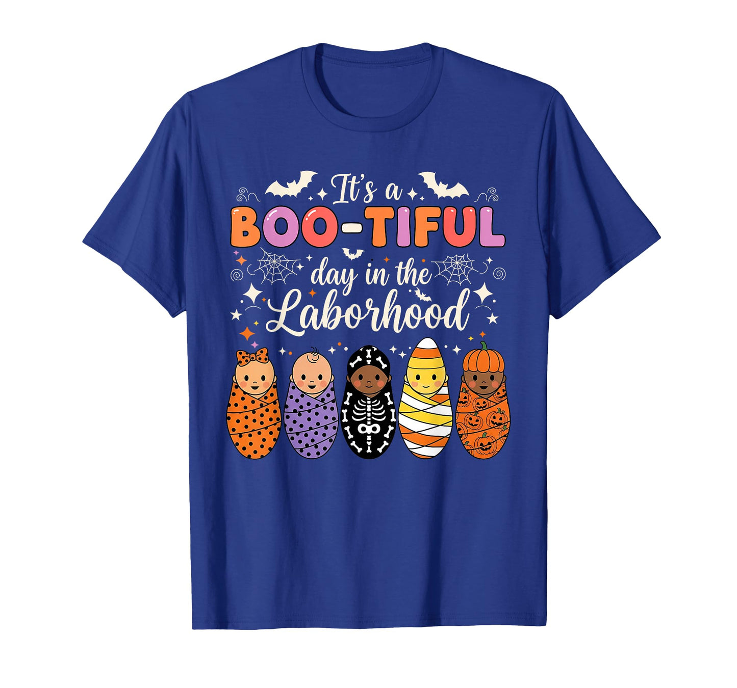 Spooky Swaddle Squad Halloween Funny Labor and Delivery T-Shirt