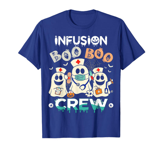 Boo Infusion Crew Ghost Women Halloween Nurse Costume T-Shirt