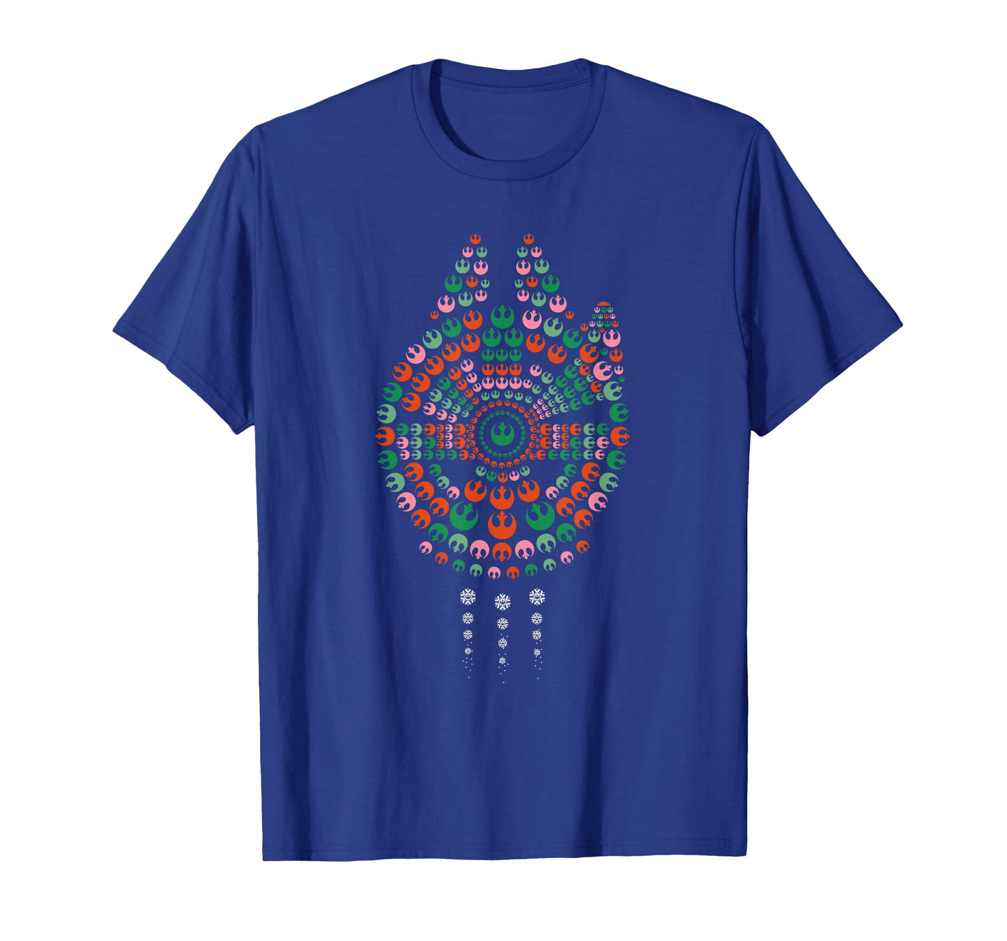 Star Wars Holiday Christmas Rebel Symbols Millennium Falcon T-Shirt