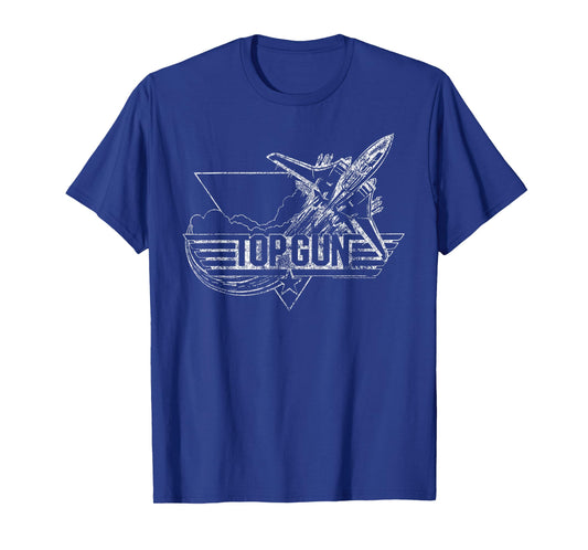 Top Gun Vintage Silhouette Logo Action Movie T-Shirt