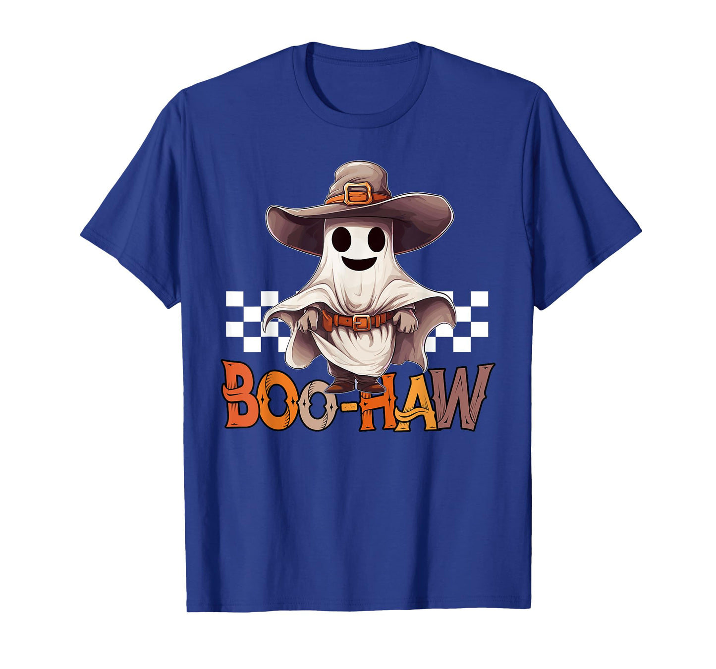 BOO-HAW Cowboy Ghost Country Western Halloween Men Women T-Shirt