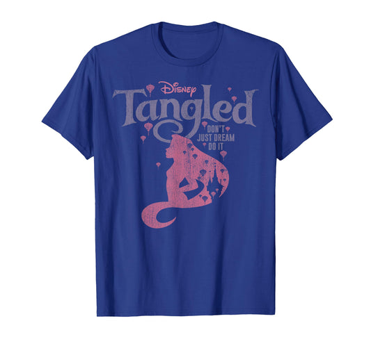 Disney Tangled Silhouette Don't Just Dream Graphic T-Shirt T-Shirt Small