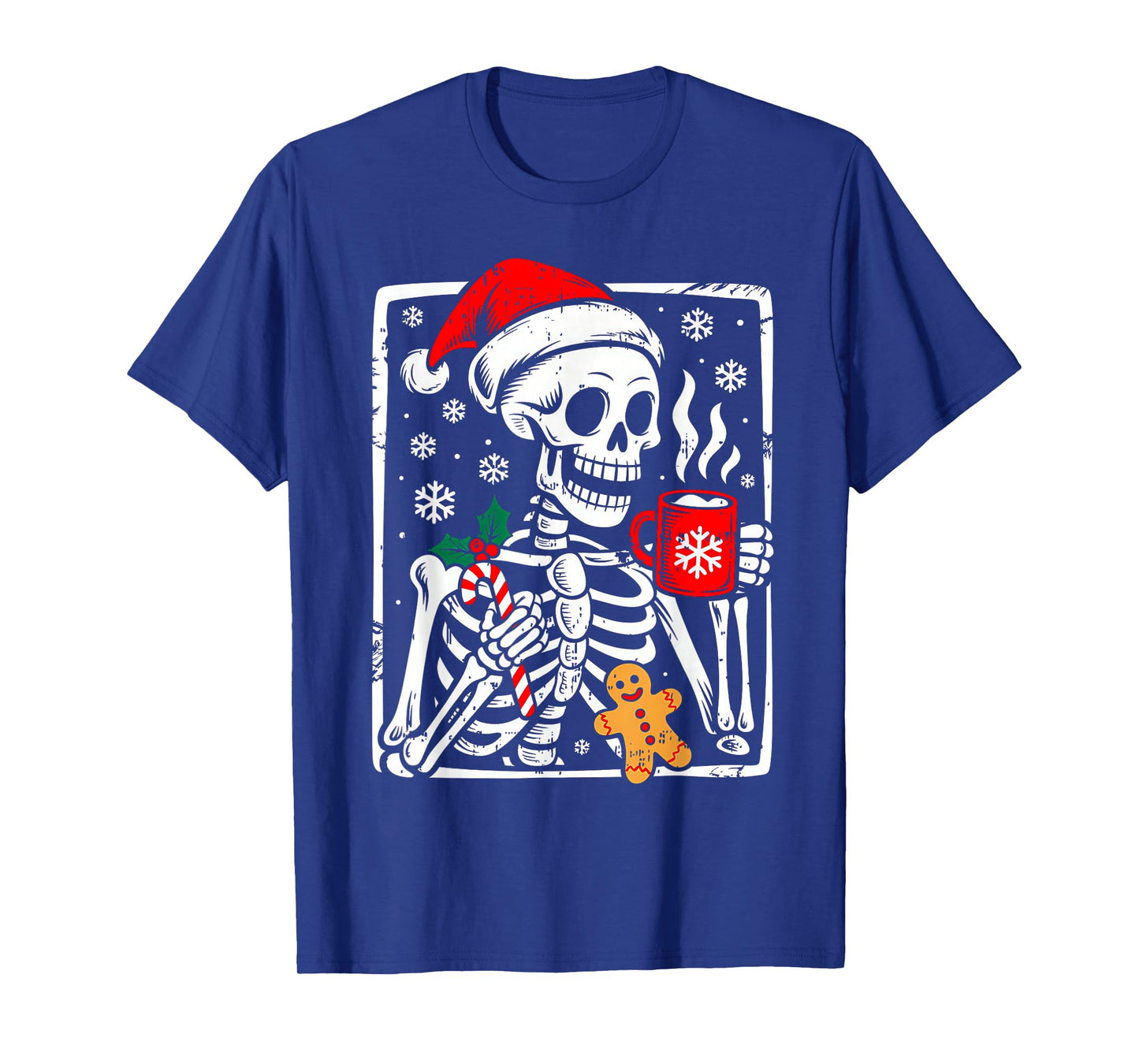 Funny Christmas Skeleton Hot Chocolate Xmas Men Women Kids T-Shirt