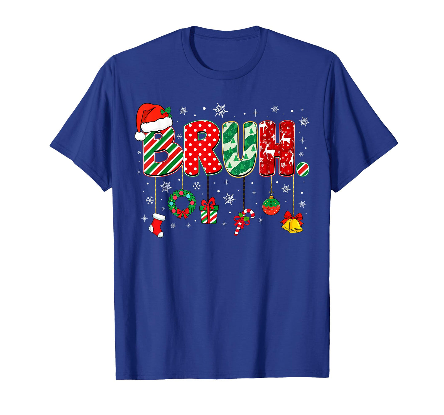 Bruh Meme Funny Saying Bro Greeting Teens Boys Men Christmas T-Shirt
