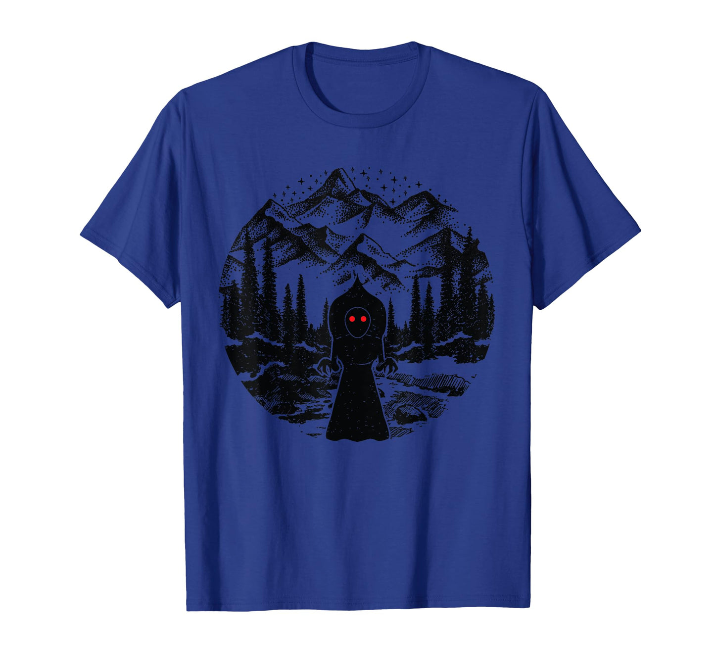 Flatwoods Monster Art Mountains Stars Cryptozoology Cryptid T-Shirt
