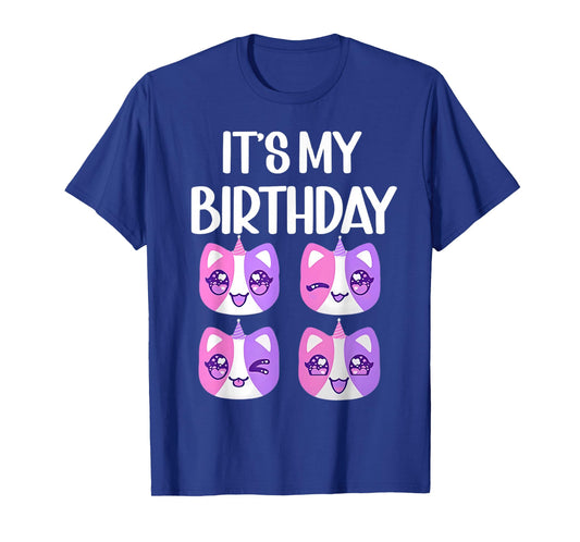It's My Birthday Meemeow Cats Plush Shirt Squishy Pink T-Shirt
