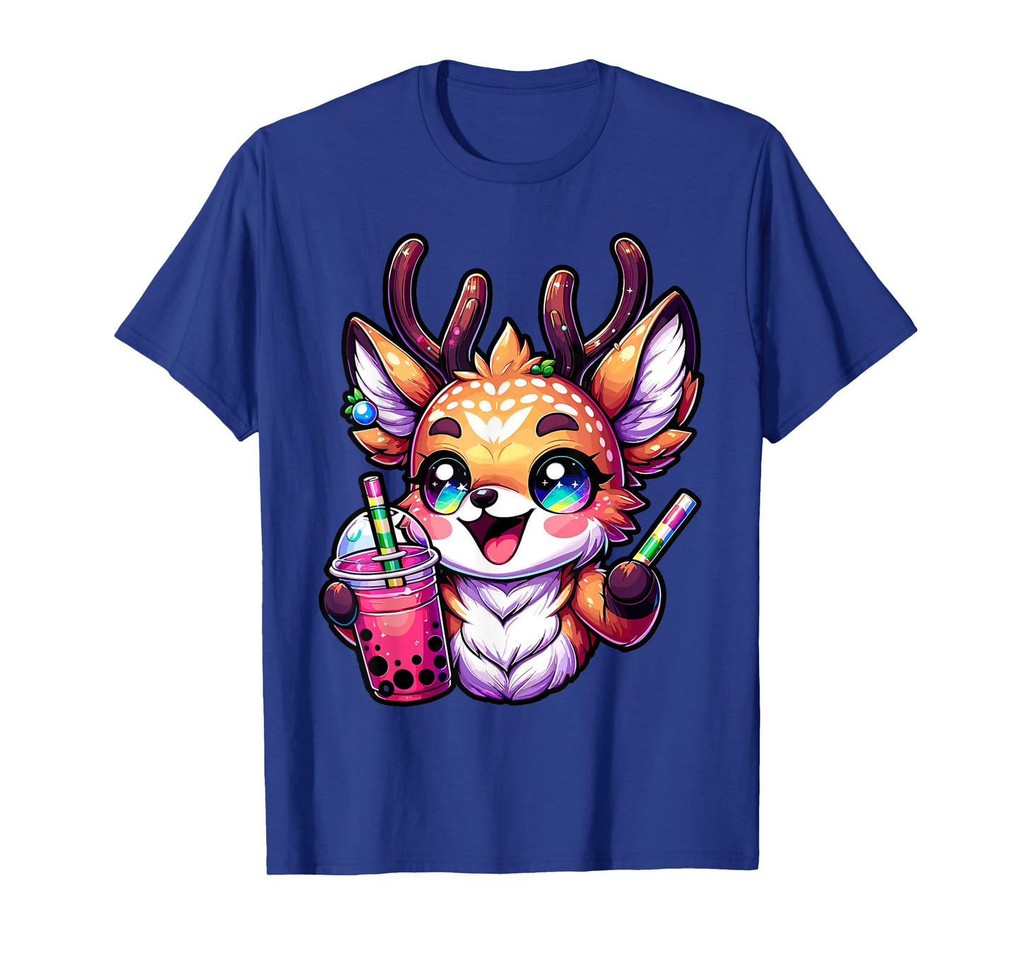 Deer kawaii Bubble Tea Anime Kawaii Milk tea T-Shirt