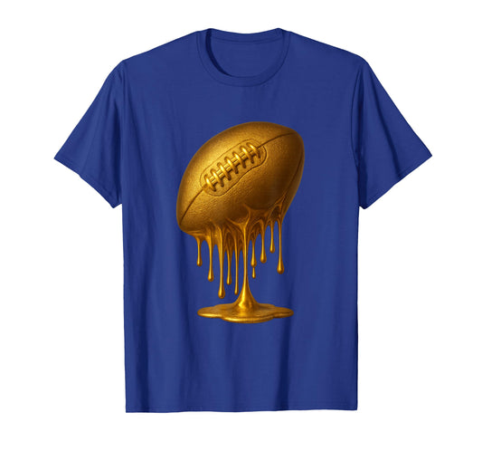 Football Drip Drippy Gold Spirit Wear Game Day Boys Youth T-Shirt