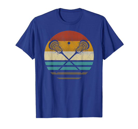Lacrosse Retro Vintage Lacrosse Racket Silhouette Gift T-Shirt