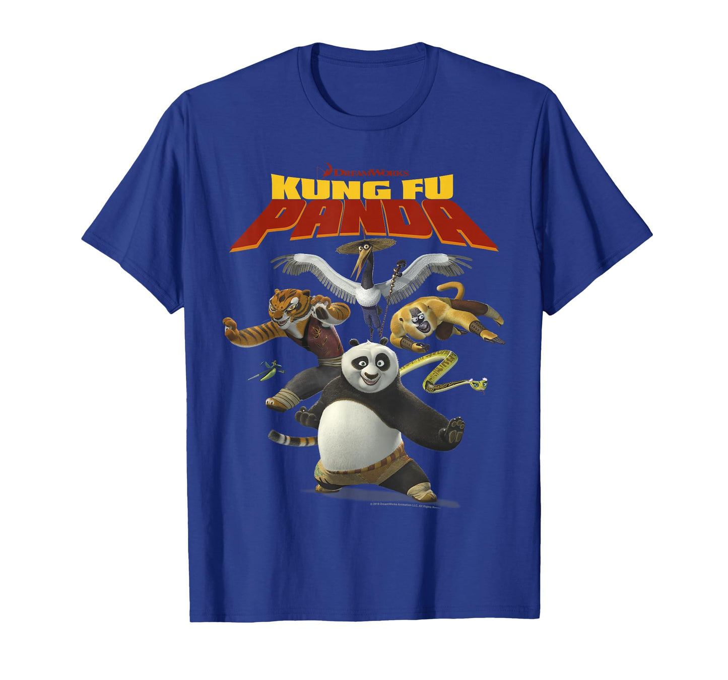 Kung Fu Panda Group Shot Action Portrait Movie Logo T-Shirt Small