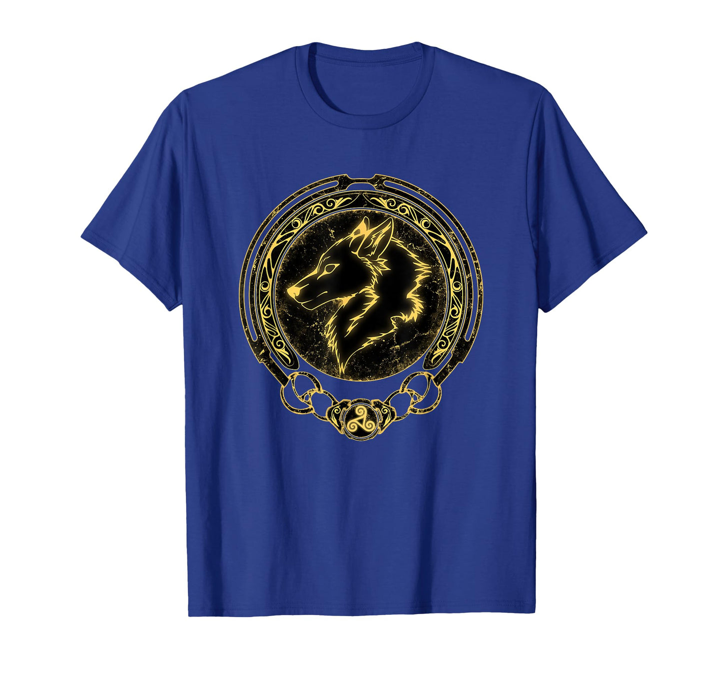 Viking Fenrir Fenris Wolf Celtic Triskelion Symbol T-Shirt